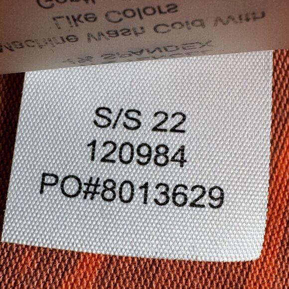 Title Nine Dress Women Extra Small Red Orange Stripe Short Sleeve Stretch Tencel - Picture 11 of 11